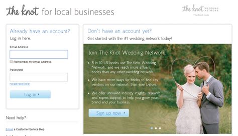 the knot login in.